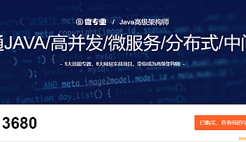 微专业-Java高级架构师【2021福利期】【价值13680元】