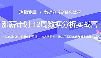网易-涨薪计划12周数据分析实战营|2022年【完结】